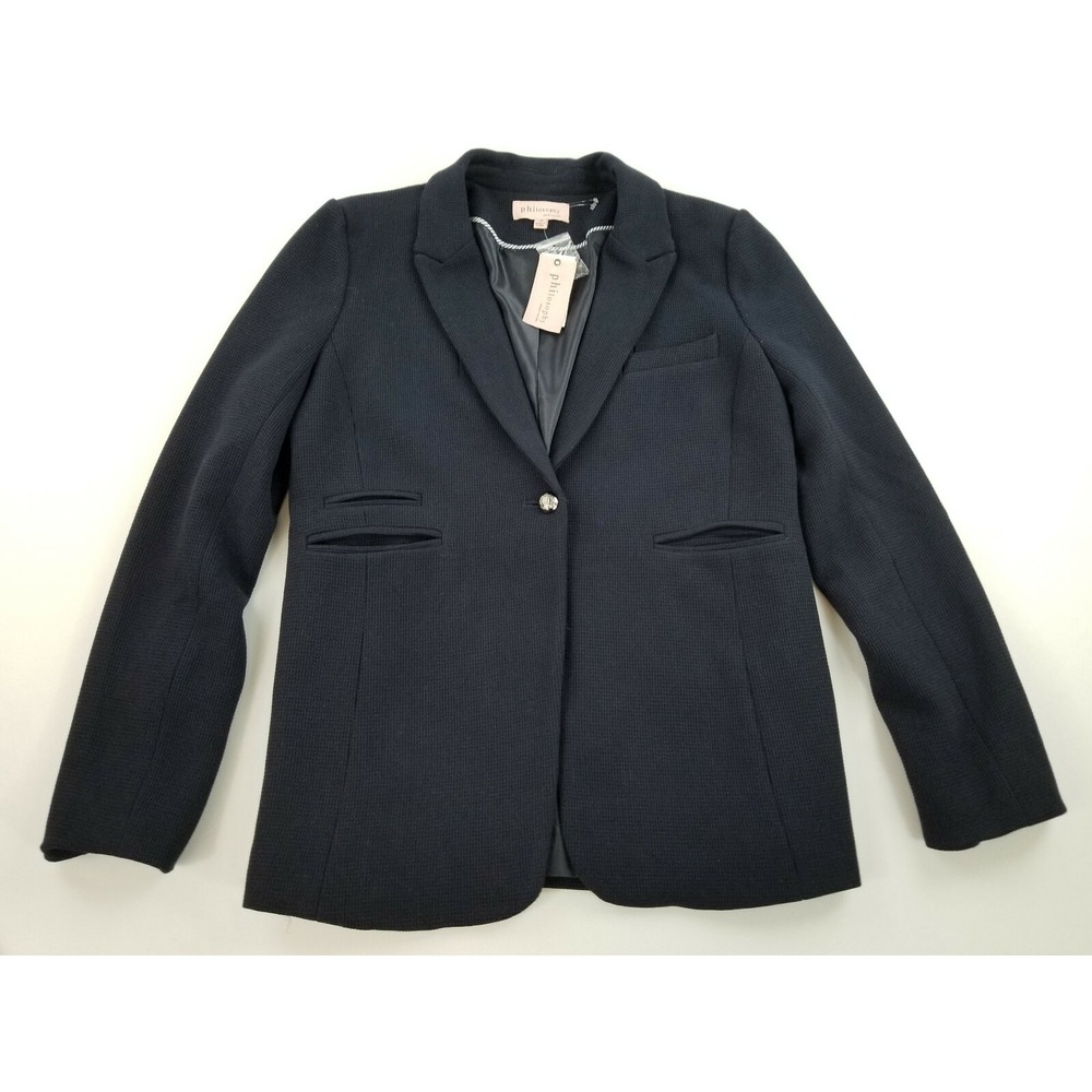 Philosophy Republic Clothing women dress jacket navy 12 MSRP $118
